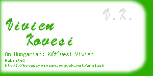 vivien kovesi business card